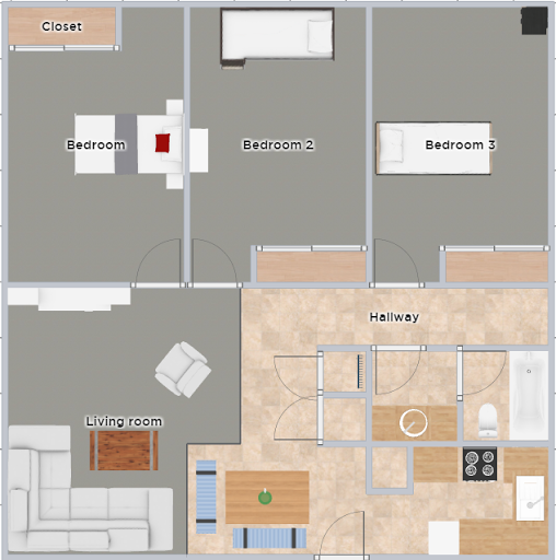 Sample 3 Bedroom Floorplan
